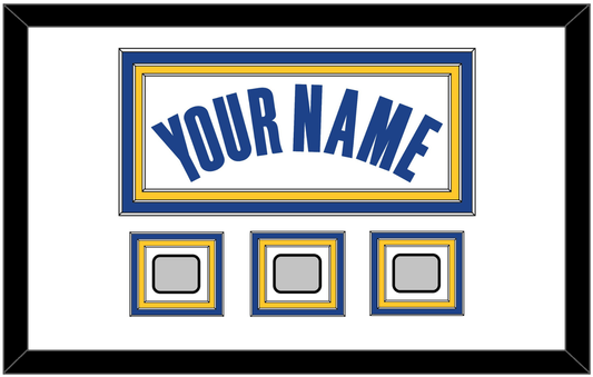 Golden State Name & 3 Champions Patches - White Association - Premier Tier 1