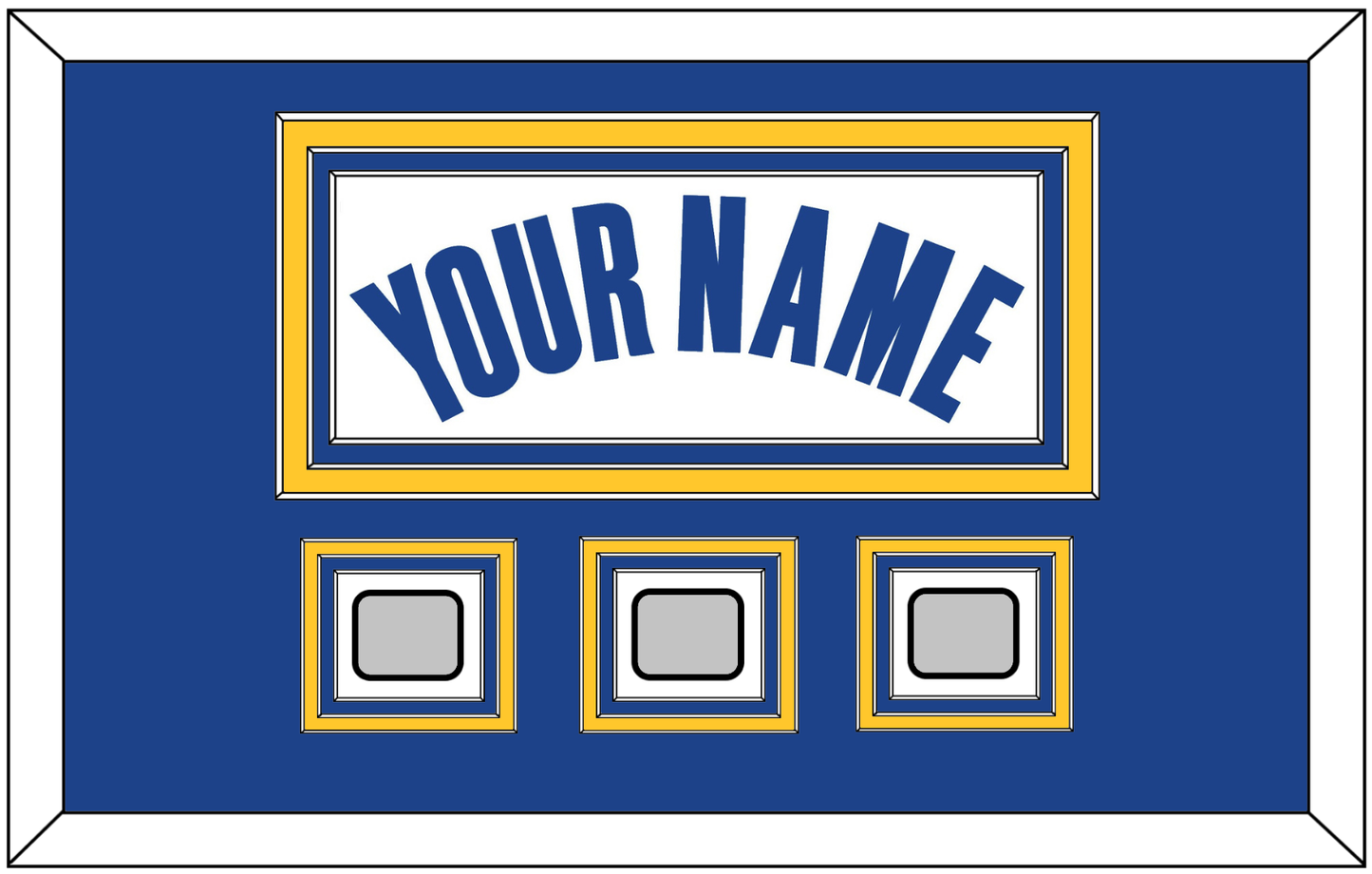 Golden State Name & 4 Finals Patches - White Association - Premier Tier 2