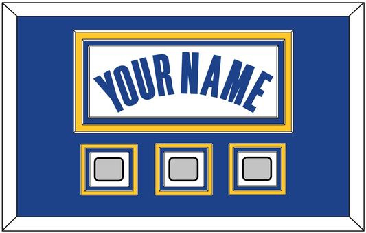 Golden State Name & 4 Finals Patches - White Association - Premier Tier 2