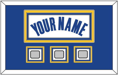 Golden State Name & 3 Finals Patches - White Association - Premier Tier 2