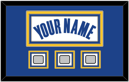 Golden State Name & 3 Finals Patches - White Association - Premier Tier 2