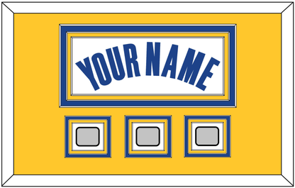 Golden State Name & 3 Champions Patches - White Association - Premier Tier 3