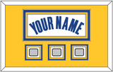 Golden State Name & 3 Finals Patches - White Association - Triple Mat 3