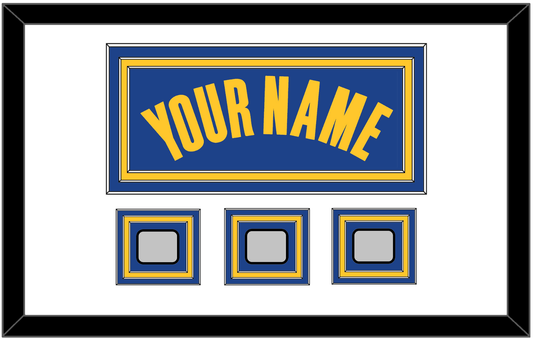 Golden State Name & 3 Finals Patches - Blue Icon - Premier Tier 1