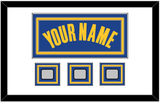 Golden State Name & 3 Finals Patches - Blue Icon - Triple Mat 1