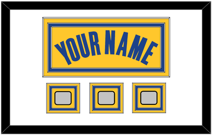 Golden State Name & 3 Champions Patches - Yellow Statement (2019-2022) - Premier Tier 1