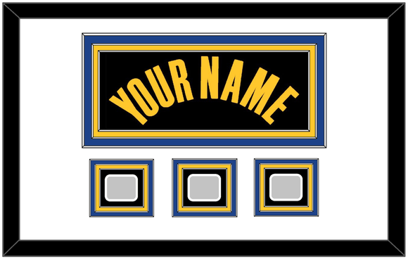 Golden State Name & 3 Champions Patches - Black City (2021-2022) - Triple Mat 1