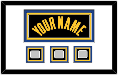 Golden State Name & 3 Finals Patches - Black City (2021-2022) - Premier Tier 1