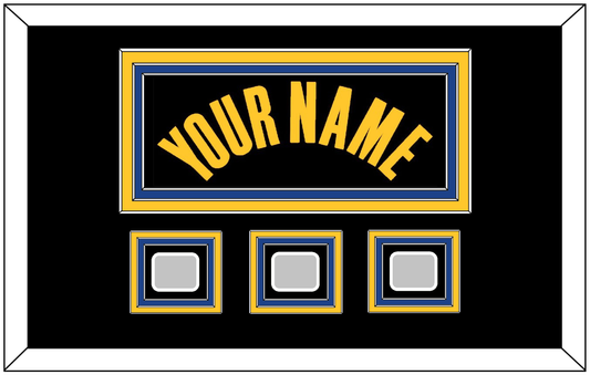 Golden State Name & 3 Finals Patches - Black City (2021-2022) - Premier Tier 2