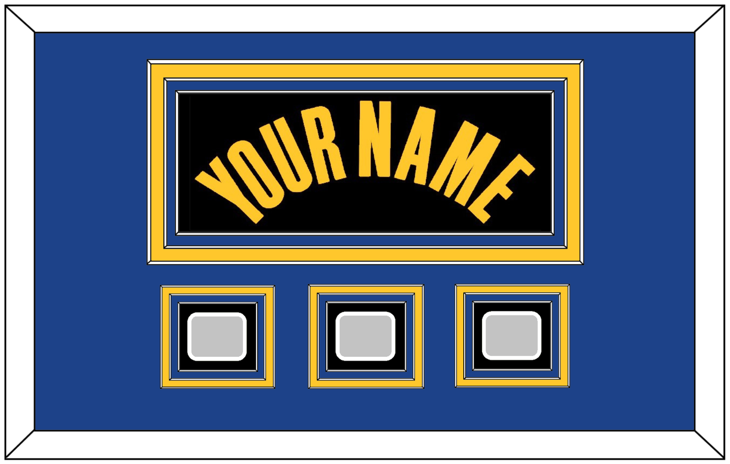 Golden State Name & 3 Champions Patches - Black City (2021-2022) - Premier Tier 3