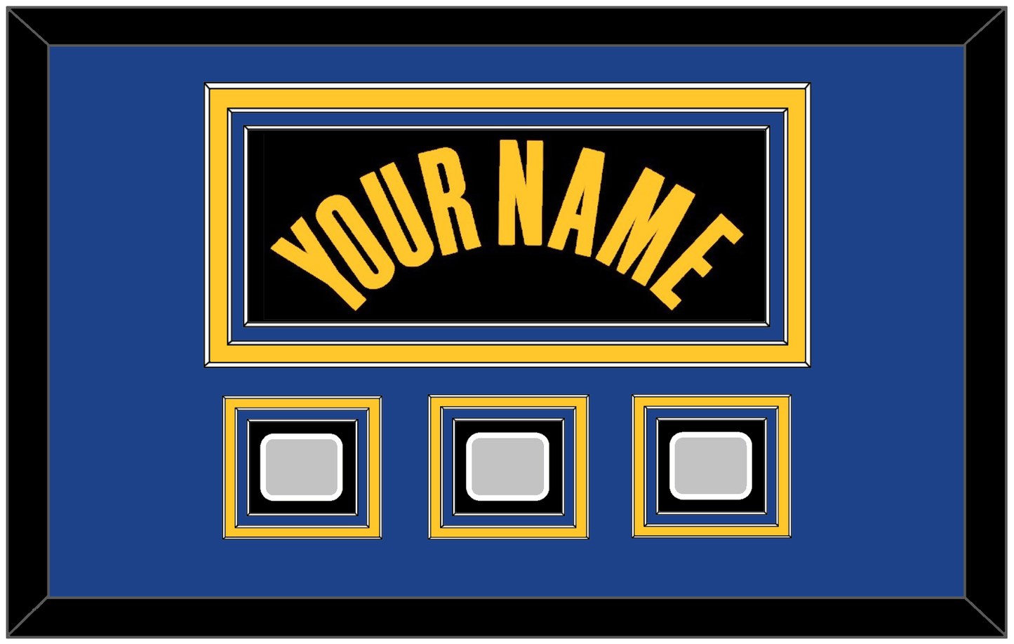 Golden State Name & 3 Champions Patches - Black City (2021-2022) - Premier Tier 3