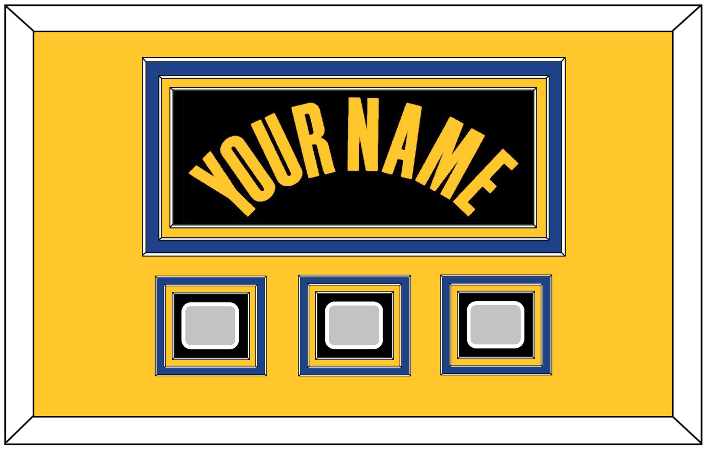 Golden State Name & 3 Champions Patches - Black City (2021-2022) - Premier Tier 4