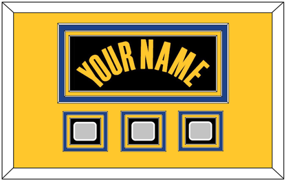 Golden State Name & 3 Champions Patches - Black City (2021-2022) - Premier Tier 4