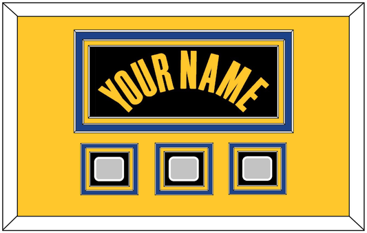 Golden State Name & 3 Champions Patches - Black City (2021-2022) - Premier Tier 4