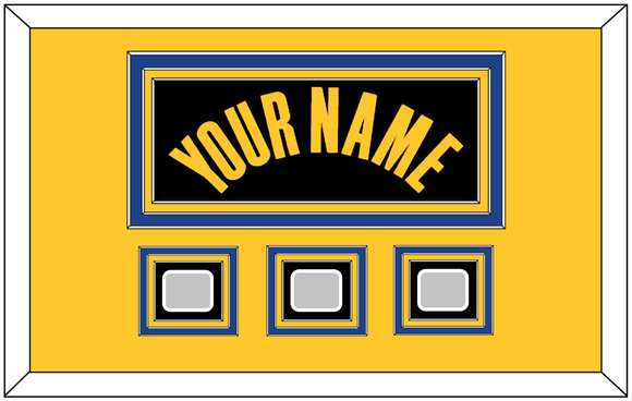 Golden State Name & 3 Champions Patches - Black City (2021-2022) - Triple Mat 4