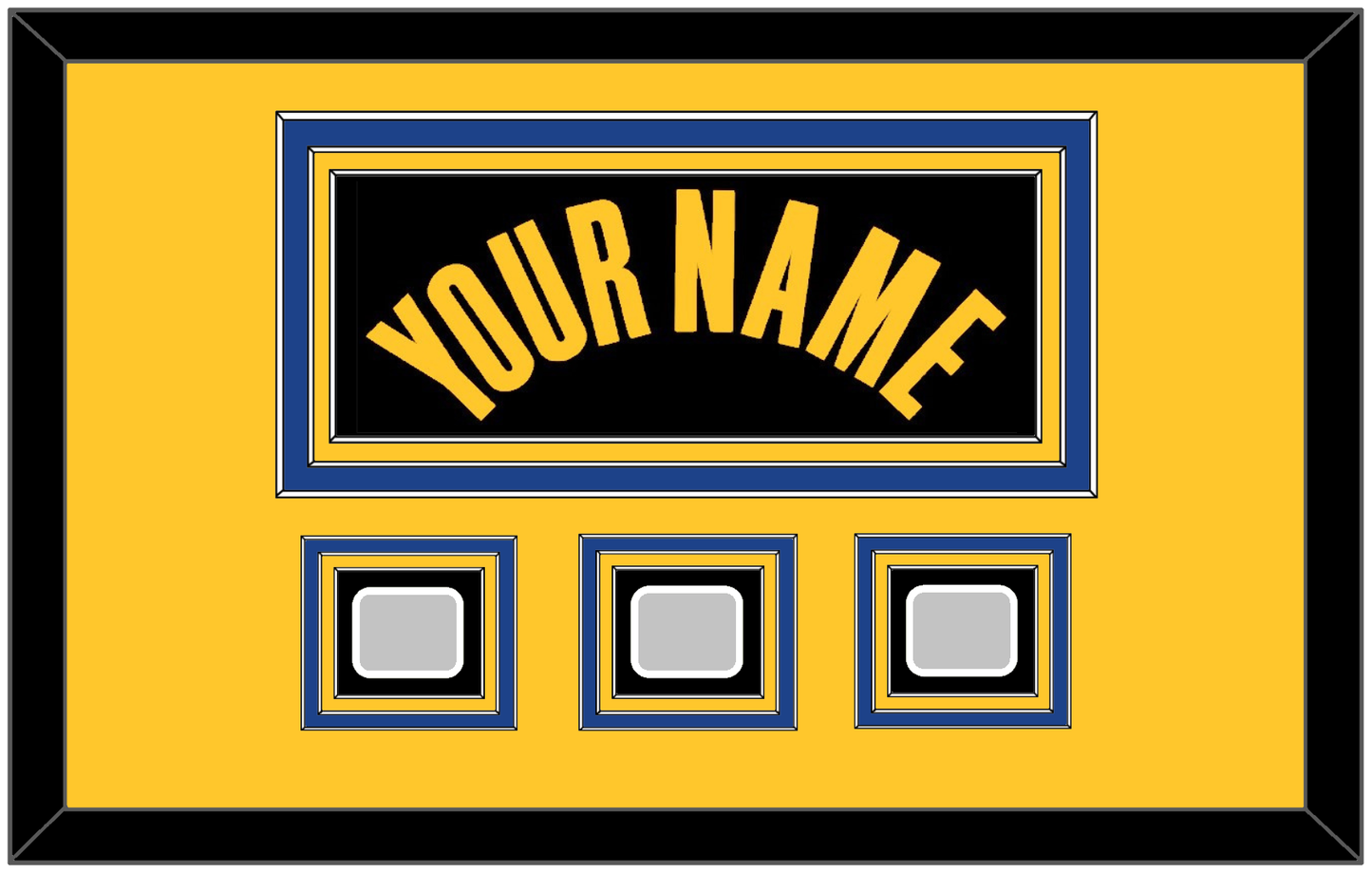 Golden State Name & 3 Champions Patches - Black City (2021-2022) - Premier Tier 4