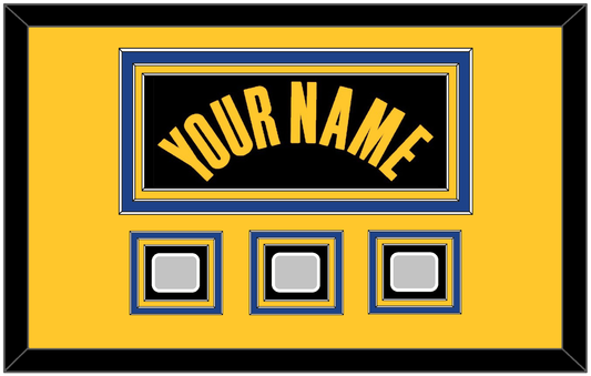 Golden State Name & 3 Champions Patches - Black City (2021-2022) - Premier Tier 4