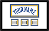 Golden State Name & 3 Finals Patches - Home White (2010-2019) - Triple Mat 1