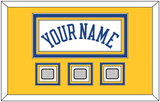 Golden State Name & 3 Champions Patches - Home White (2010-2019) - Triple Mat 3