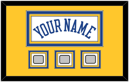 Golden State Name & 3 Finals Patches - Home White (2010-2019) - Premier Tier 3