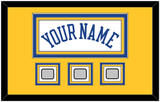 Golden State Name & 3 Champions Patches - Home White (2010-2019) - Triple Mat 3