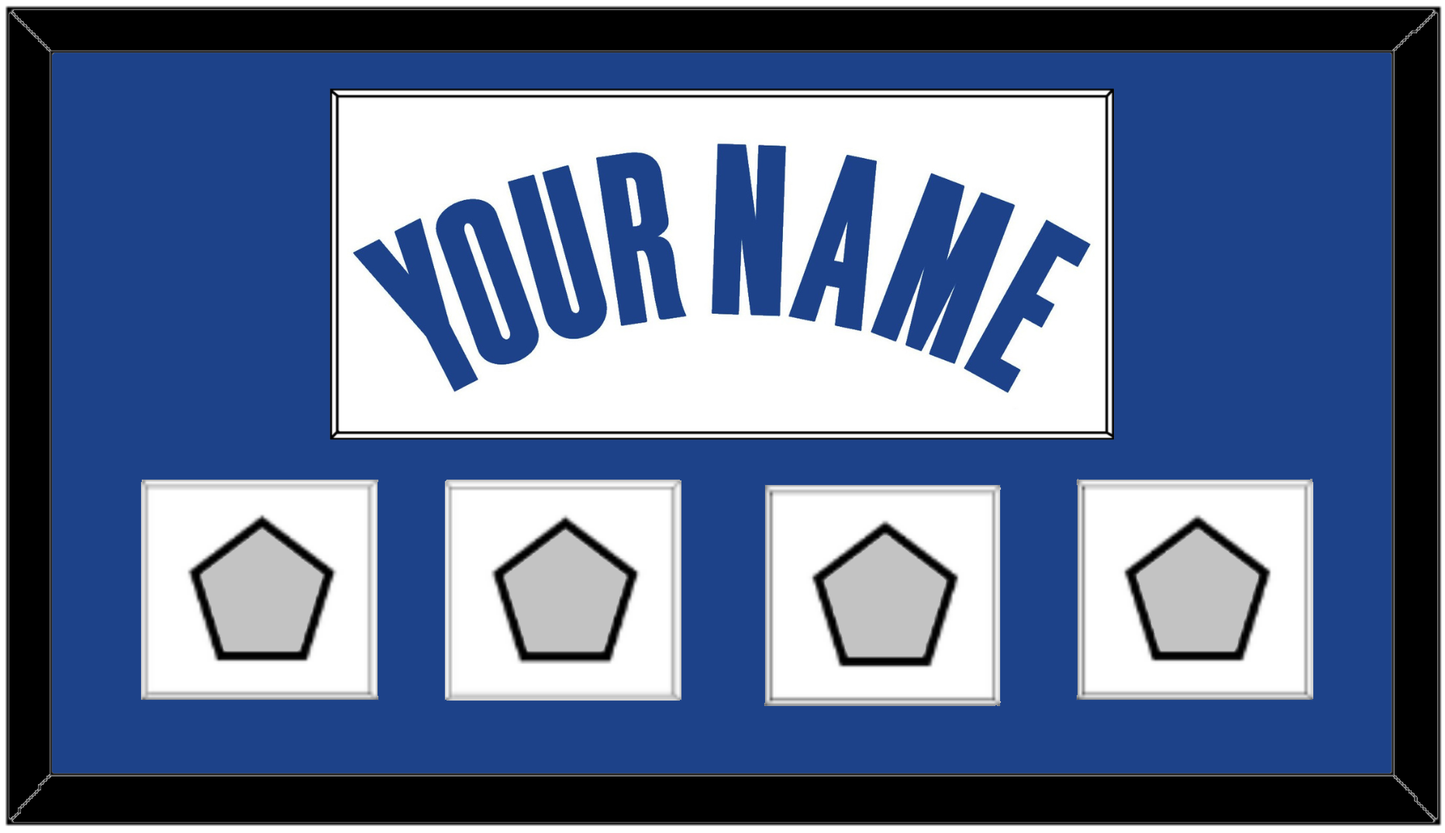 Golden State Name & 4 Finals Patches - White Association - Essential Tier 1