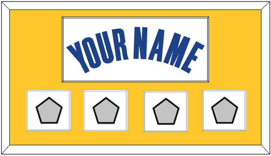 Golden State Name & 4 Finals Patches - White Association - Essential Tier 2