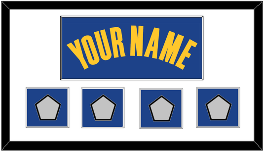 Golden State Name & 4 Finals Patches - Blue Icon - Essential Tier 1