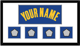 Golden State Name & 4 Champions Patches - Blue Icon - Single Mat 1