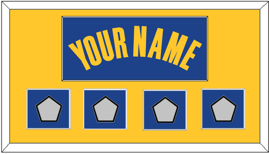 Golden State Name & 4 Finals Patches - Blue Icon - Essential Tier 2
