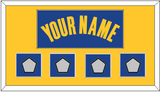 Golden State Name & 4 Finals Patches - Blue Icon - Single Mat 2