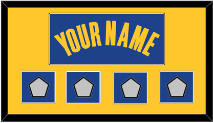 Golden State Name & 4 Champions Patches - Blue Icon - Essential Tier 2