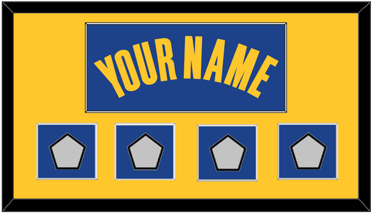 Golden State Name & 4 Champions Patches - Blue Icon - Essential Tier 2
