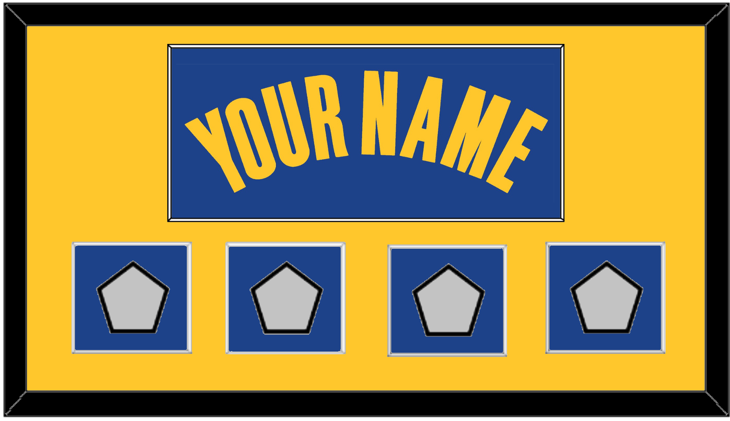 Golden State Name & 4 Finals Patches - Blue Icon - Essential Tier 2