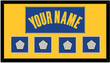 Golden State Name & 4 Champions Patches - Blue Icon - Single Mat 2