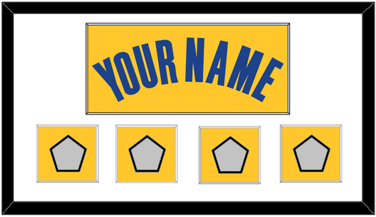 Golden State Name & 4 Finals Patches - Yellow Statement (2019-2022) - Essential Tier 1