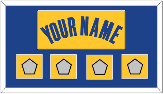 Golden State Name & 4 Finals Patches - Yellow Statement (2019-2022) - Essential Tier 2