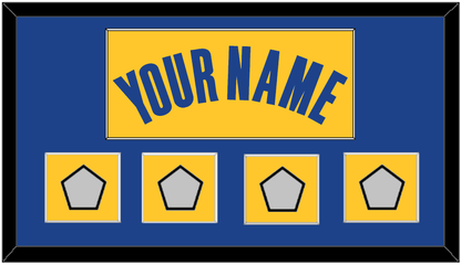 Golden State Name & 4 Finals Patches - Yellow Statement (2019-2022) - Essential Tier 2