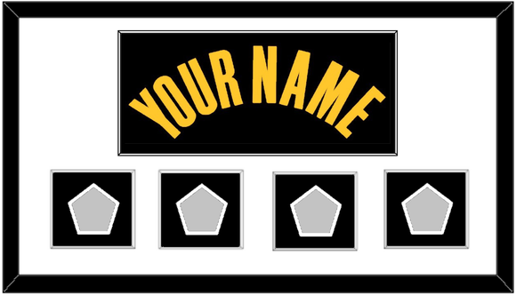 Golden State Name & 4 Champions Patches - Black City (2021-2022) - Single Mat 1