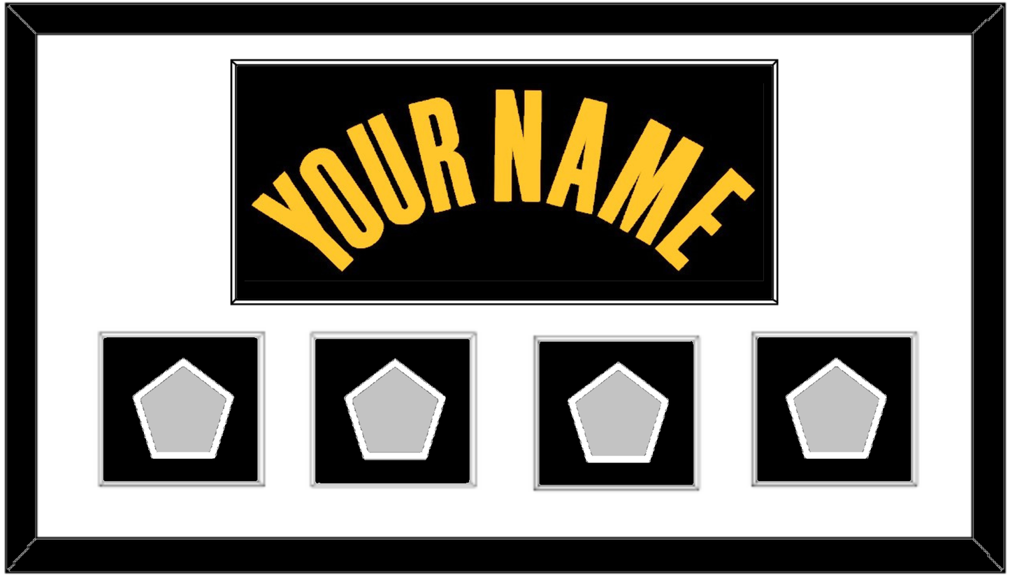 Golden State Name & 4 Finals Patches - Black City (2021-2022) - Essential Tier 1