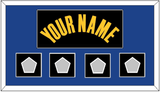 Golden State Name & 4 Finals Patches - Black City (2021-2022) - Single Mat 2