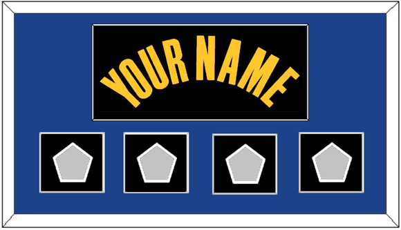 Golden State Name & 4 Champions Patches - Black City (2021-2022) - Single Mat 2