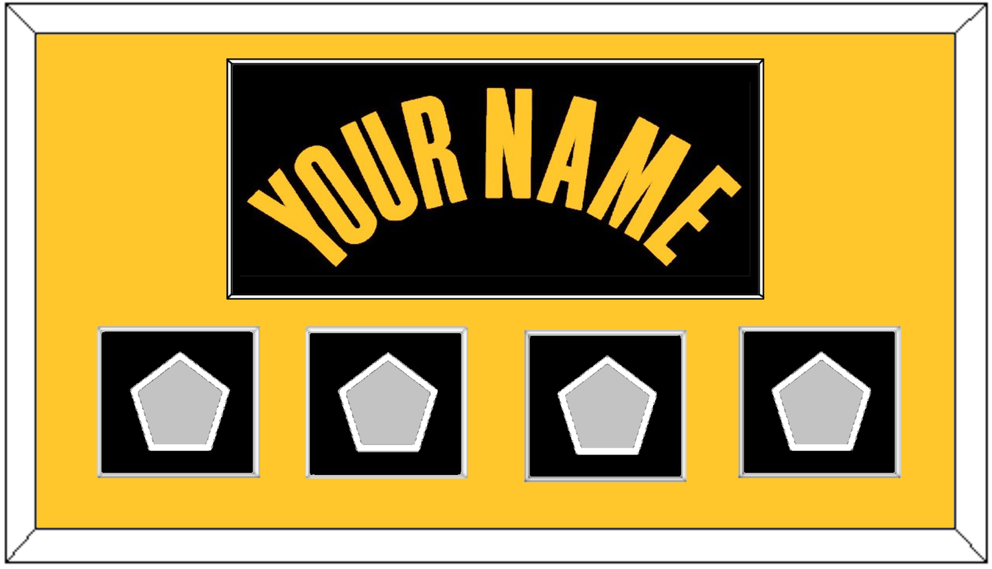 Golden State Name & 4 Finals Patches - Black City (2021-2022) - Essential Tier 3