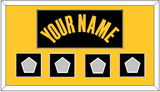 Golden State Name & 4 Finals Patches - Black City (2021-2022) - Single Mat 3
