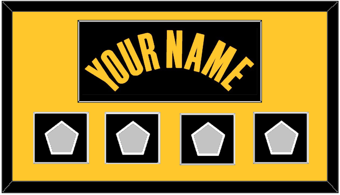Golden State Name & 4 Finals Patches - Black City (2021-2022) - Essential Tier 3