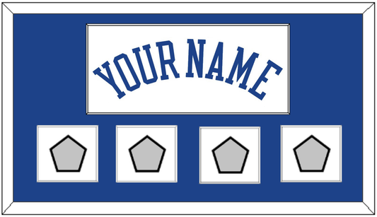 Golden State Name & 4 Champions Patches - Home White (2010-2019) - Essential Tier 1
