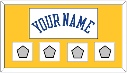 Golden State Name & 4 Finals Patches - Home White (2010-2019) - Essential Tier 2
