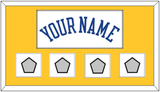 Golden State Name & 4 Champions Patches - Home White (2010-2019) - Single Mat 2