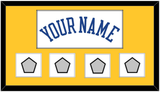 Golden State Name & 4 Finals Patches - Home White (2010-2019) - Single Mat 2