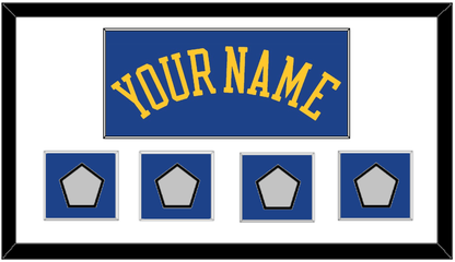 Golden State Name & 4 Finals Patches - Road Blue (2010-2019) - Essential Tier 1